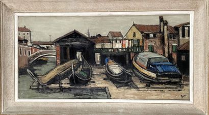 Ginette RAPP (1928-1998)
Shipyard in Venice....