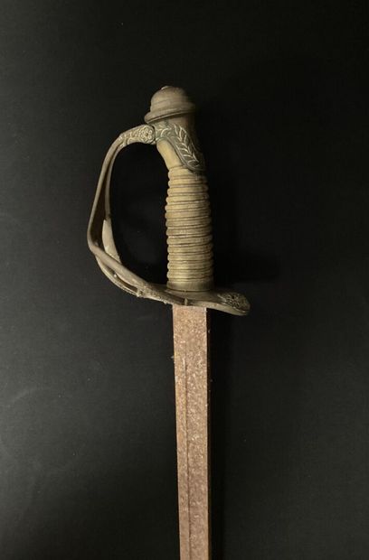 SABRE, straight blade (rusted) and bronze...