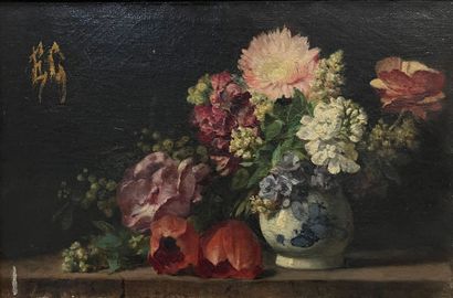 19th century FRENCH SCHOOL
Bouquet of flowers....