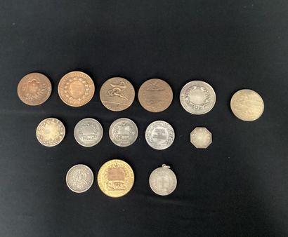 LOT of medals including: 
-Société d'encouragement...