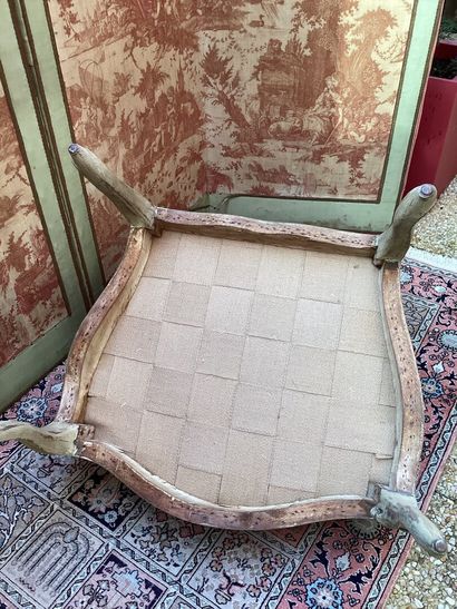 PAIRE DE FAUTEUILS à dossier plat en bois...