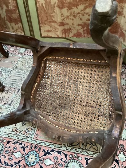 PAIRE DE CHAISES cannées d'époque Louis XV
A...