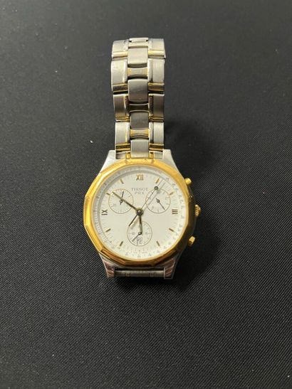 TISSOT, PRX model: 
Chronograph in brushed...