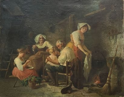 19th century ITALIAN school
Interior scene....