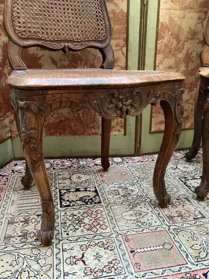 PAIRE DE CHAISES cannées d'époque Louis XV
A...