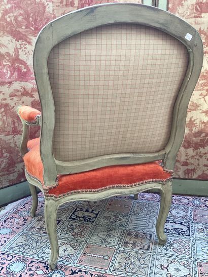 PAIRE DE FAUTEUILS à dossier plat en bois...