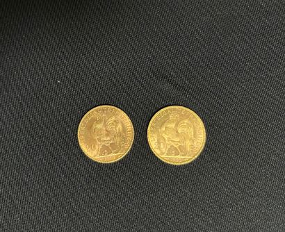 FRANCE - GOLDEN CURRENCY :
2 pieces of 20...