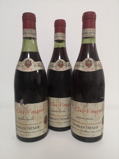 3 Bottles CLOS VOUGEOT Grand cru - Charles...