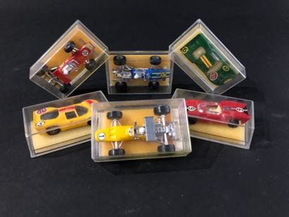 LOT of six Elf advertising miniature cars...