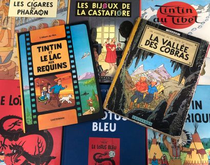 LOT de BD - TINTIN :
Huit albums les aventures...