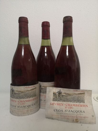 3 Bottles GEVREY CHAMBERTIN 1er Cru Clos...