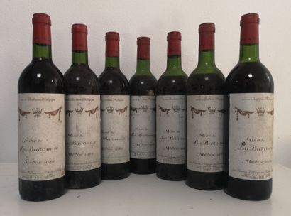 7 Bottles Mise de la BARONNIE (Baron de Rothschild)...