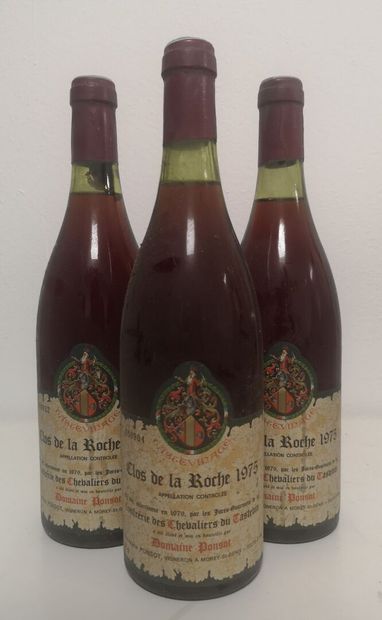 3 Bottles CLOS DE LA ROCHE Grand cru - PONSOT...
