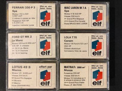 LOT of six Elf advertising miniature cars...
