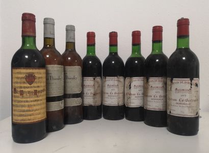 8 Bottles BORDEAUX DIVERS FOR SALE AS IS...