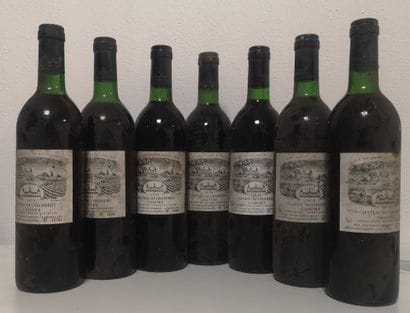 7 Bottles CAHORS Château de Chambert 1979
Stained...