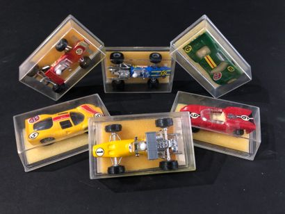 LOT of six Elf advertising miniature cars...