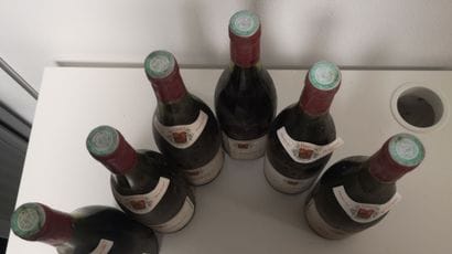 6 Bottles CORNAS - Côtte Vergne fils 1982
Stained...