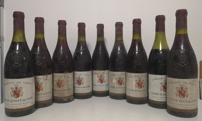 9 Bottles CHÂTEAUNEUF DU PAPE - Domaine de...