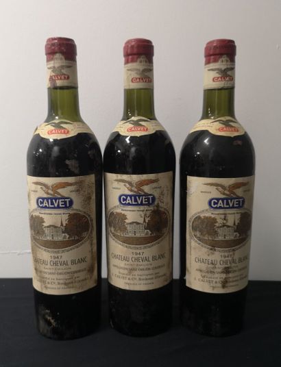 3 Bottles Château CHEVAL BLANC - 1er Gc Saint...
