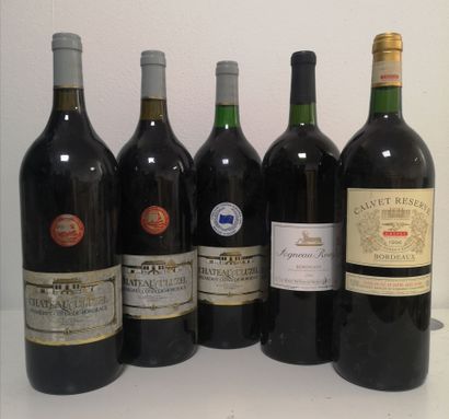 5 Magnums BORDEAUX DIVERS FOR SALE AS IS...