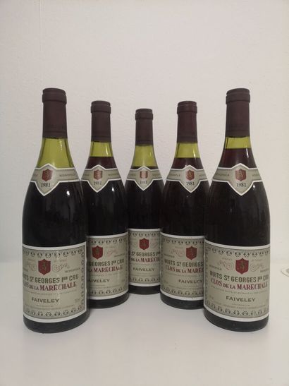 5 Bottles NUITS SAINT GEORGES 1er Cru Clos...