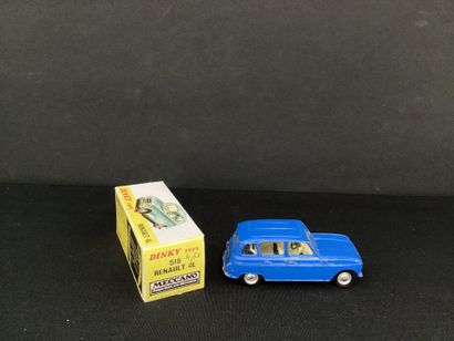 DINKY TOYS :
Renault 4L, berline bleue.
Modèle...