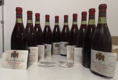10 Bottles BEAUNE 1er cru Montée Rouge -...