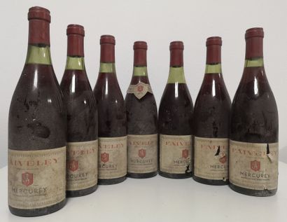 7 Bottles MERCUREY - FAIVELEY 1975
Stained...