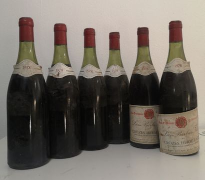 6 Bottles CROZES HERMITAGE- Léon Barbier...