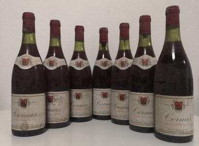 7 Bottles CORNAS - Côtte Vergne fils 1979
Stained,...