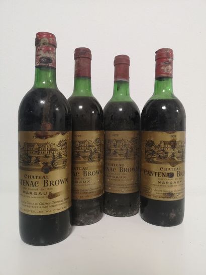 4 Bottles Château CANTENAC BROWN - 3rd Gcc...