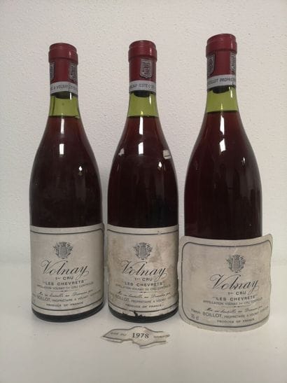 3 Bottles VOLNAY 1er cru Les Chevrets - Henri...