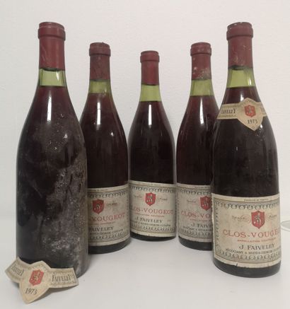 5 Bottles CLOS VOUGEOT Grand cru - FAIVELEY...