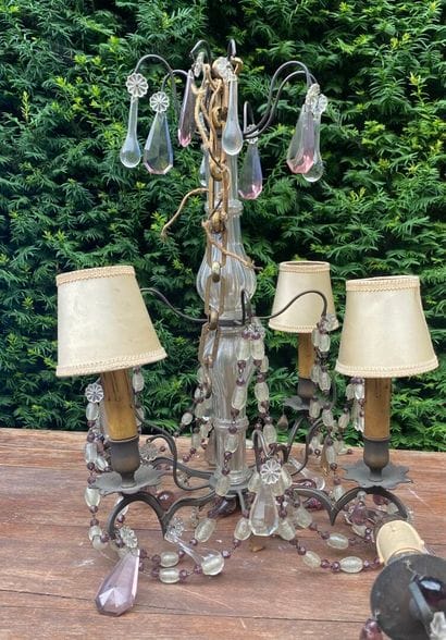 Four-light pendant chandelier (H. 55 cm)...