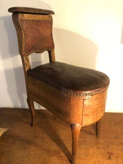 Louis XV period walnut bidet with original...