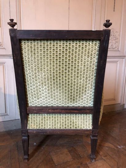 Large Louis XVI style armchair in natural...