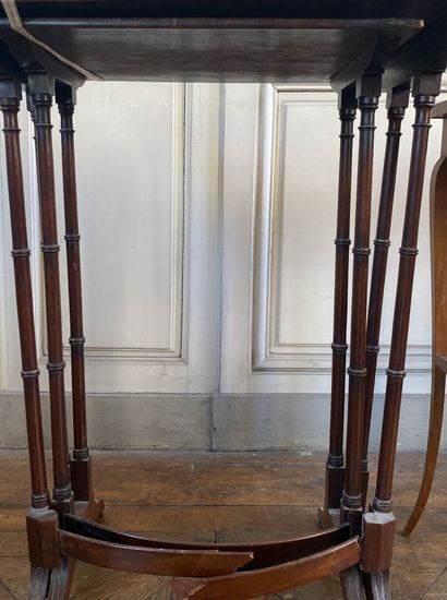 Three side tables
H. 72 cm (largest)

Ac...