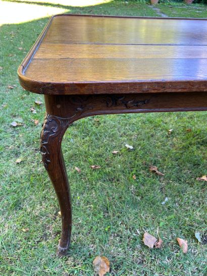 Louis XV period molded and carved oak game...