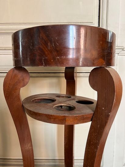 Barber in mahogany and mahogany veneer, 19th...