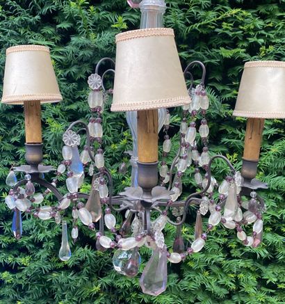 Four-light pendant chandelier (H. 55 cm)...
