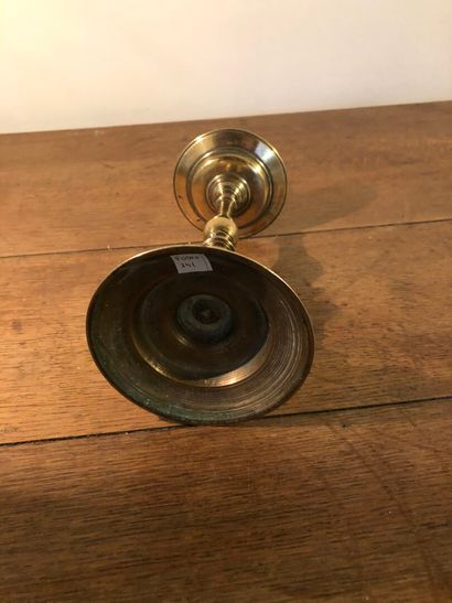 Louis XIII ormolu candlestick with large...