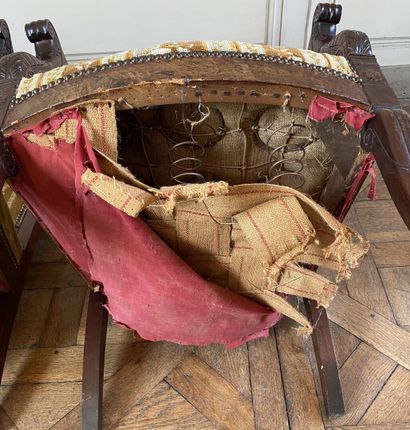 Suite of four mahogany and mahogany veneered...