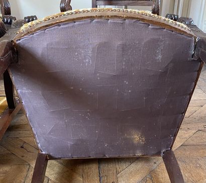 Suite of four mahogany and mahogany veneered...