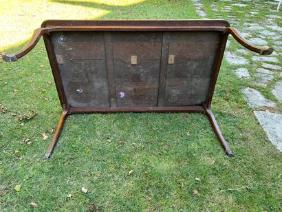 Louis XV period molded and carved oak game...