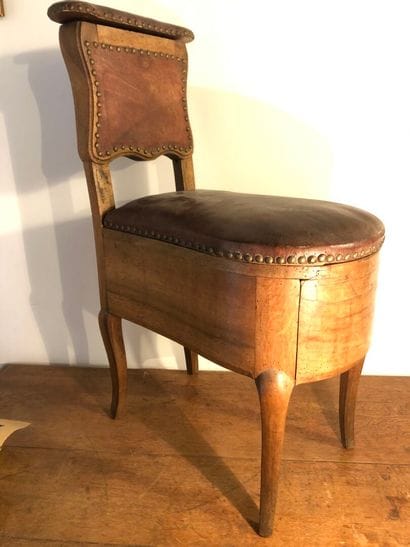 Louis XV period walnut bidet with original...