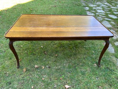 Louis XV period molded and carved oak game...