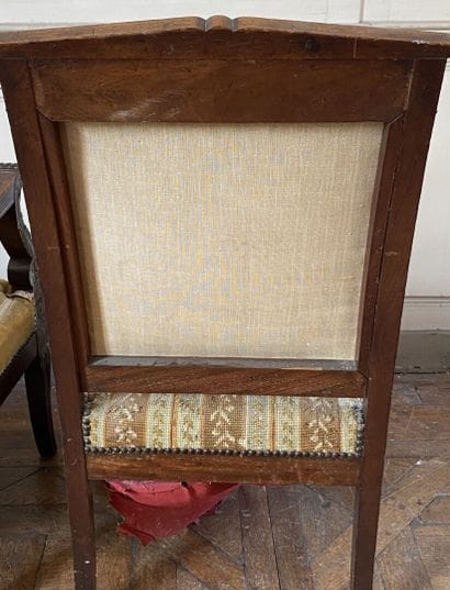 Suite of four mahogany and mahogany veneered...