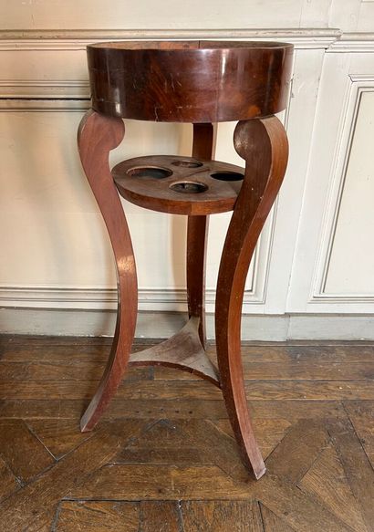 Barber in mahogany and mahogany veneer, 19th...