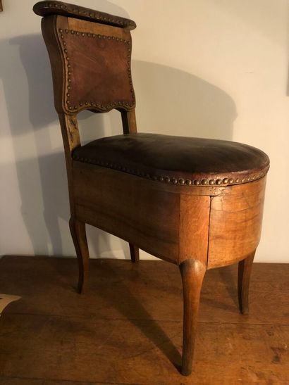 Louis XV period walnut bidet with original...